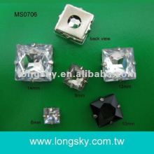 (#MS0706) Square decorative acrylic stone sewing button