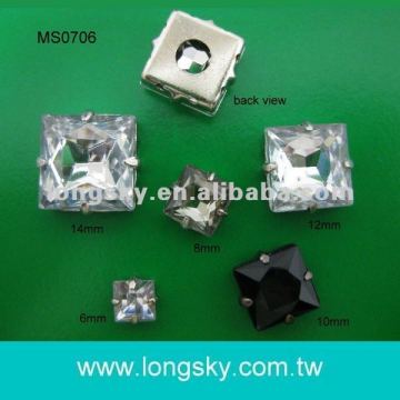 (#MS0706) Square decorative acrylic stone sewing button