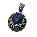 Alloy Gemstone Pendant Mother's Day Gift Natural Crystal Necklace Silver Wrap Healing Gemstone Pendant Necklaces Jewe