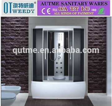Autme luxury cheap computer controlled steam shower cabin high tub with bathtub