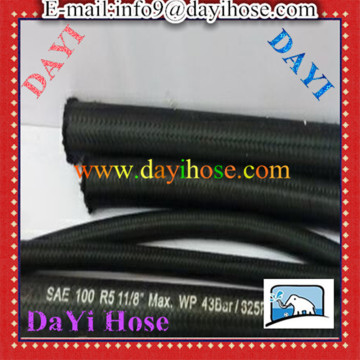 wire braid textile covered hydraulic hose