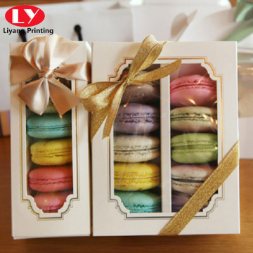 Olika Macaron tårta lådor med anpassad logotyp tryckt