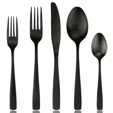 Stainless steel Cutlery set , titanium plated cutlery , black cutlery