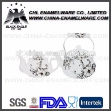 Russia style enamel kettle with procelain handle