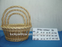 set of three antique willow basket multifunctional basket