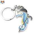 Eochair miotail gearrtha amach keychain deilf ainmhithe