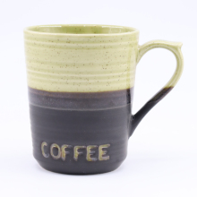 Nordic Handcrafted Ceramic Latte Mugs with Triple Glaze and Big Handle
