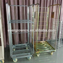 Storage Galvanized Nesting Folding Supermarket Rolling Wire Mesh Containers