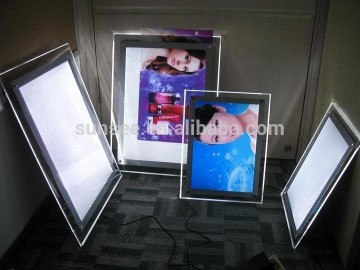 Wall Mounted Illuminated Picture Frame LED Edge Lit For A3 A4 Size