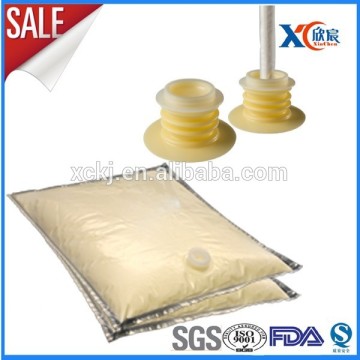 Laminated multiple layer bag in box milk packaging