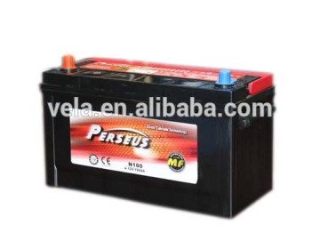 car battery types N100L car battery maintenance free