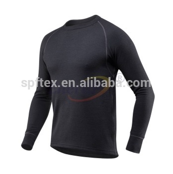 Mens thermal merino wool crew tops