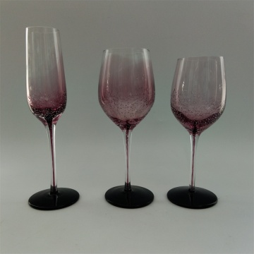 Purple color solid color inside drinking glass set