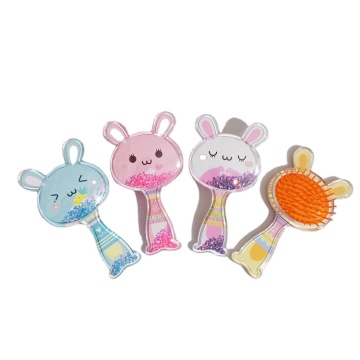 Cute Rabbit Shape Multi-Color Transparent Air Cushion Comb - Lightweight Pocket Girl Gift