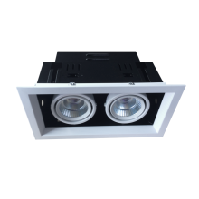 Aluminum Double Head 2x30W LED Lamp COB Grille Downlight