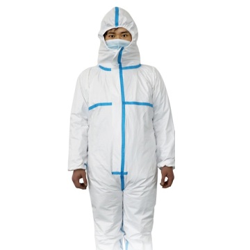 Disposable Medical Gown with Waterproof Hood Protective Suit