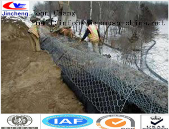 PVC coated gabion mattress