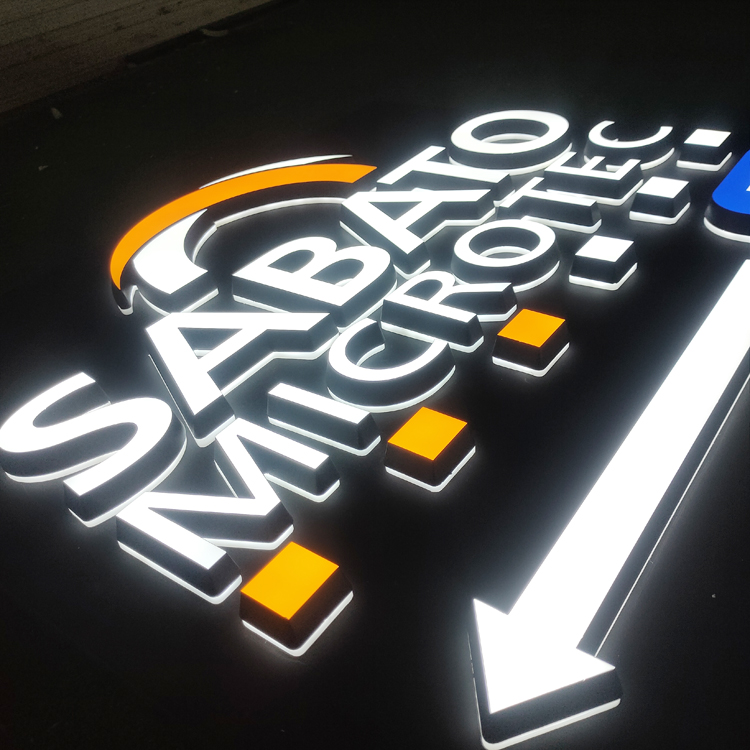 Company Illuminated Acrylic Channel Letters 3d Sign Acrylic Led Office Sign Custom Advertising Letter Logo Led Signage