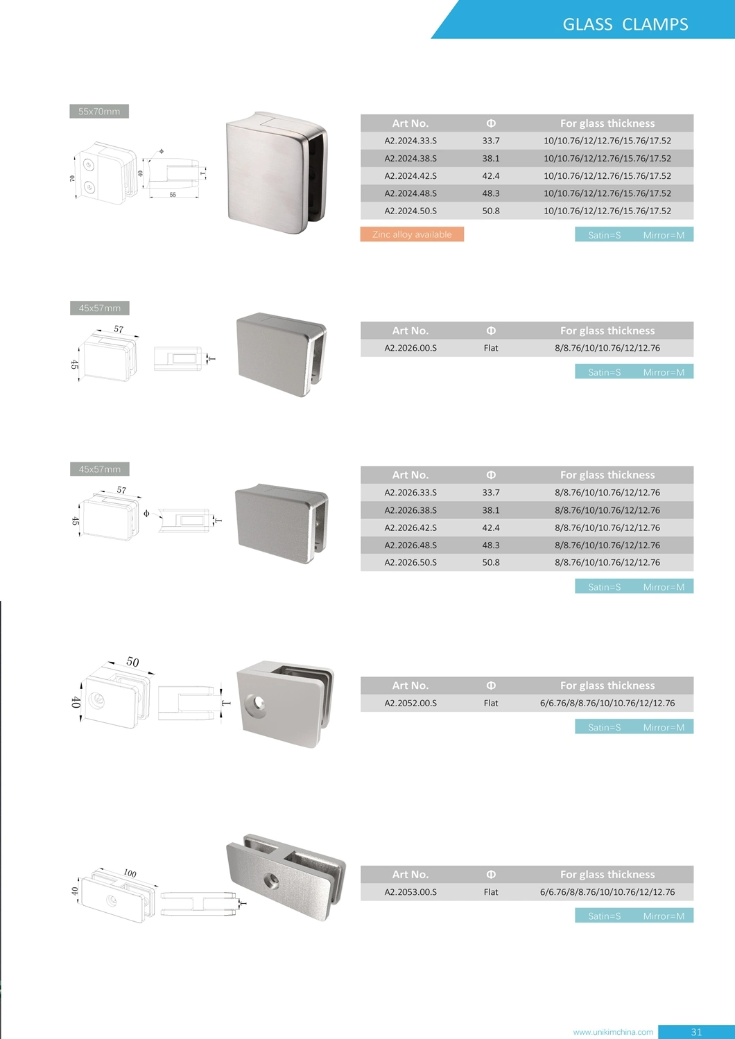 Manufacturer Stainless Steel Stairs Glass Holder for Balustrade with Ce