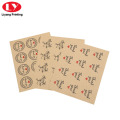 Logo tùy chỉnh in giấy kraft sticker màu nâu