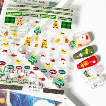 Christmas 5D Embossed Nail Art Stickers