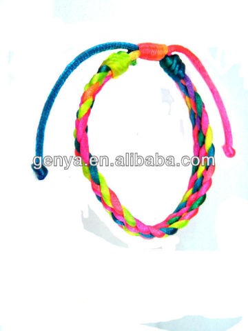 Fluorescent Color Hand-knitted Bracelet