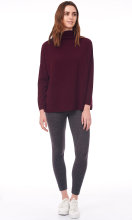 Roomy Turtle Neck Dropped Sleeve Sweater