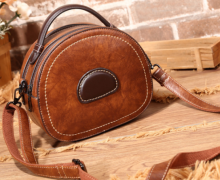 Lightweight PU Stylish Small Round Handbag