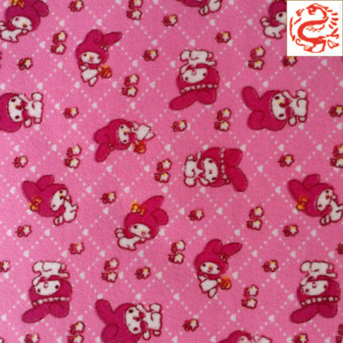 Double side brush cotton fabric animal printed flannel