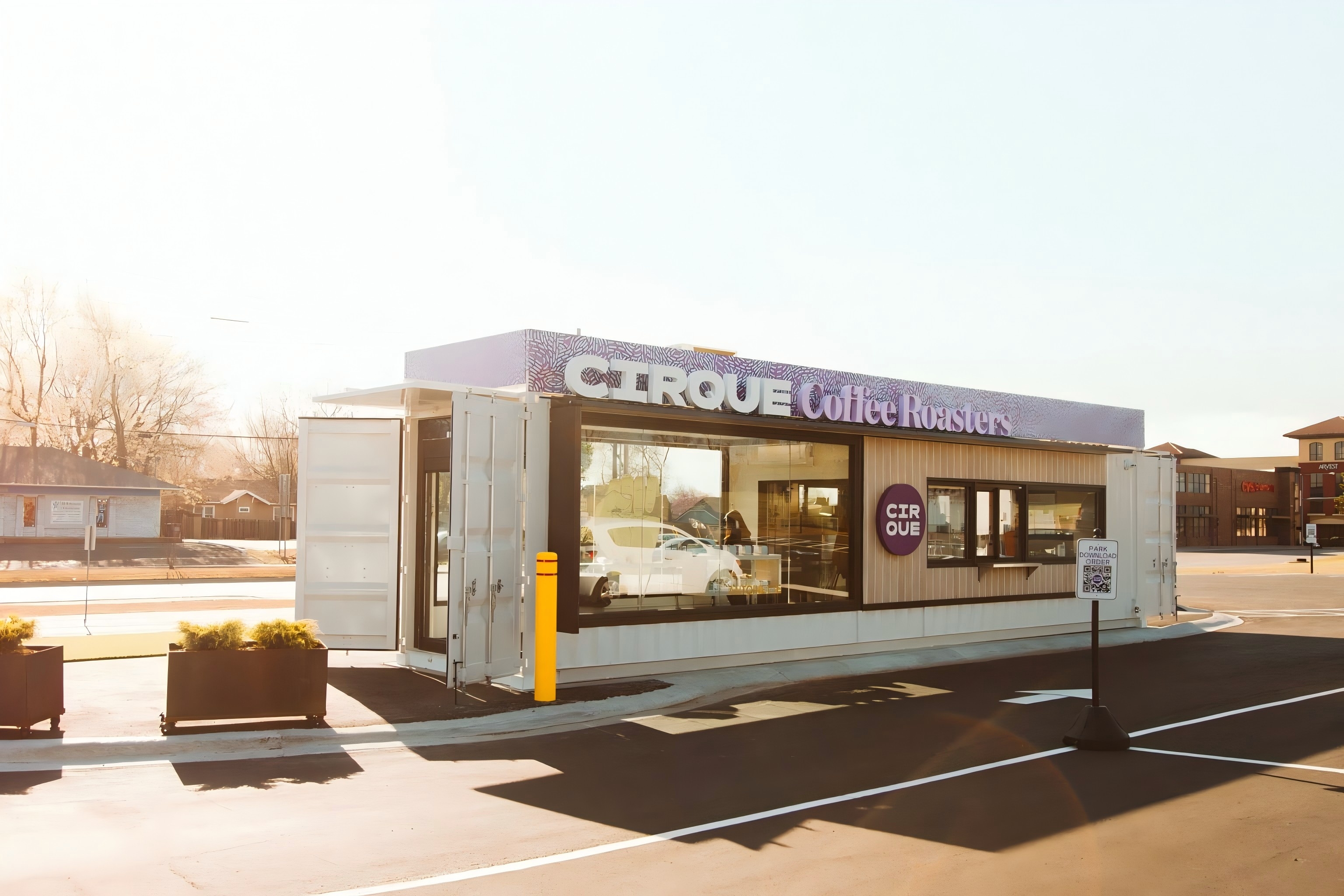 Современная контейнерная кофейня Modern Container Coffee house