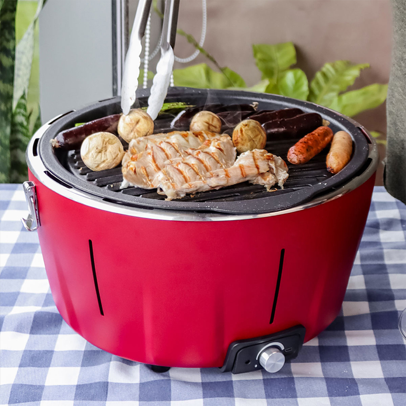 Obere ụlọ na-ekpo ọkụ na-ekpo ọkụ na tebụl table table table table table grill na-egbu egbu BBQ griji