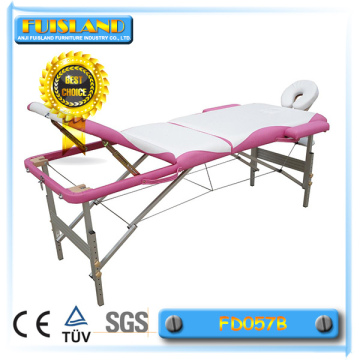 CE massage table 3 section aluminum portable folding table