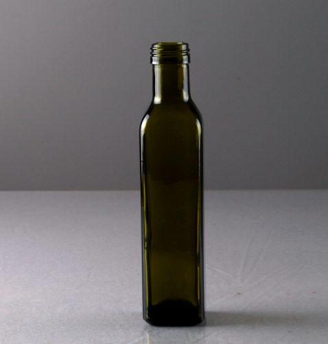 250ml Dark Green Square olivolja flaska