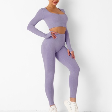 Women seamless gym leggings set