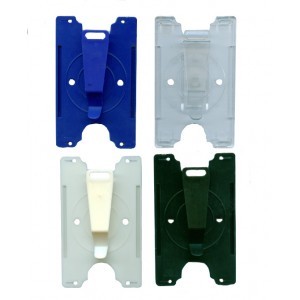 Colored Convertible Name Card Holder with Rotating Clip