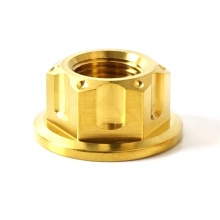 Anodized Titanium M18 M20 Gr2 Gr5 12 Point Flange Nut