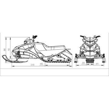 Ucuz Çin Brend Elektrikli Snowmobiling Ev benzin motosikleti uzun məsafədədir