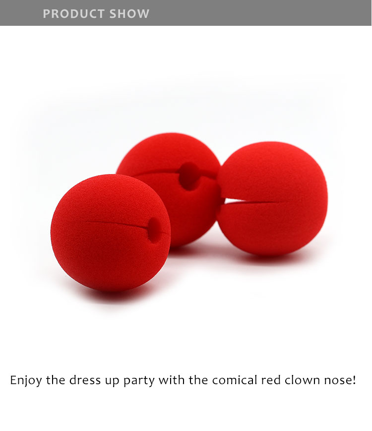 Red Sponge Foam Clown Nose Circus Comedian Nose