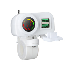 New Design Dual Usb Charger Voltmeter Thermometer Accessories Motorcycle