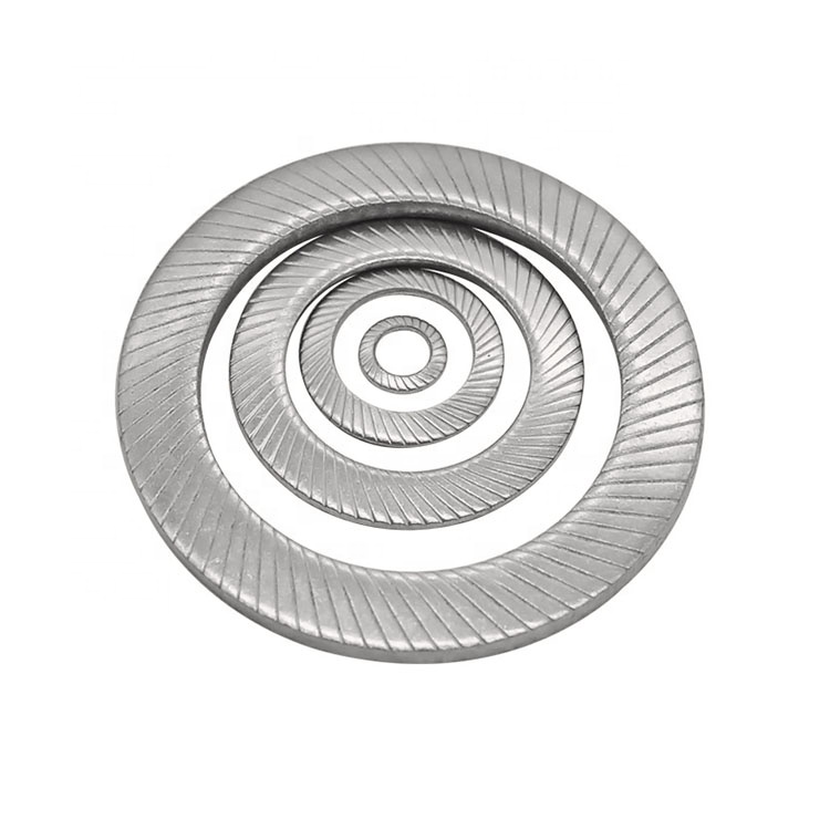 Rustfrit stål Knurling Disc Spring Serrated Safety Washers