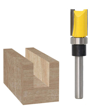 Professional Woodworking Edge Trimmer with 6.35mm Bearing and Copying Straight Gong Machine Slotting Blade