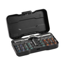 ATUMAN 24-in-1 Magnetic Mini High Ratchet Wrench Precision T Handle Screwdriver Bit Set