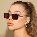 Novos óculos de sol Retro box metal com tendência europeia e americana para homens e mulheres de praia Óculos de sol cross-border s21033