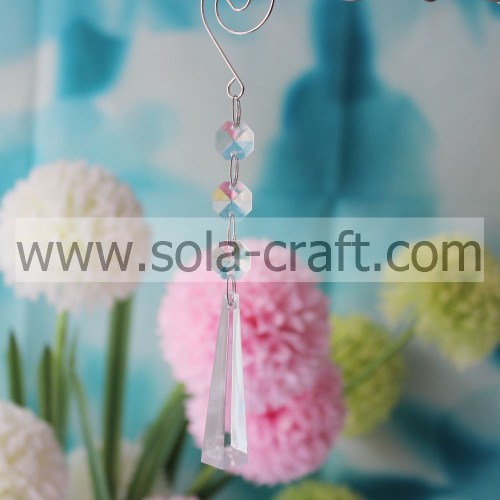 High Quality 17CM Transparent Plastic Crystal  Wizard Hat Chandelier Beading Dropping Importer