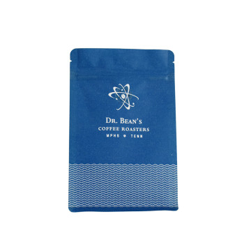 Natural Plastic Mylar Block Bottom Coffee Bags With Valve