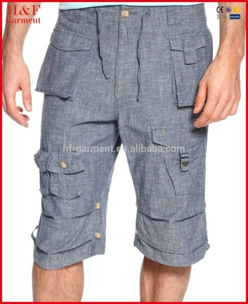 High quality custom functional cargo mens cotton shorts