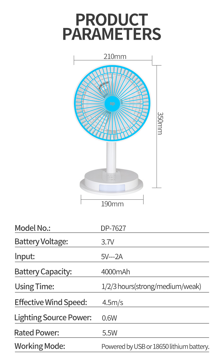 Portable USB Rechargeable Desk Fan High Capacity with Light-7627-blue-detail-8 Portable USB Rechargeable Desk Fan High Capacity with Light-7627-blue-detail-8