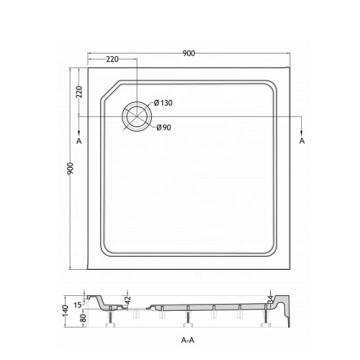 SMC Eco Friendly Rectangular Shower Tray