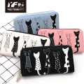 Custom cute cartoon cat PU pencil case