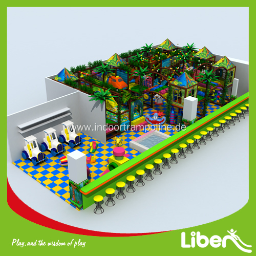 Indoor amusement playground equipment structure